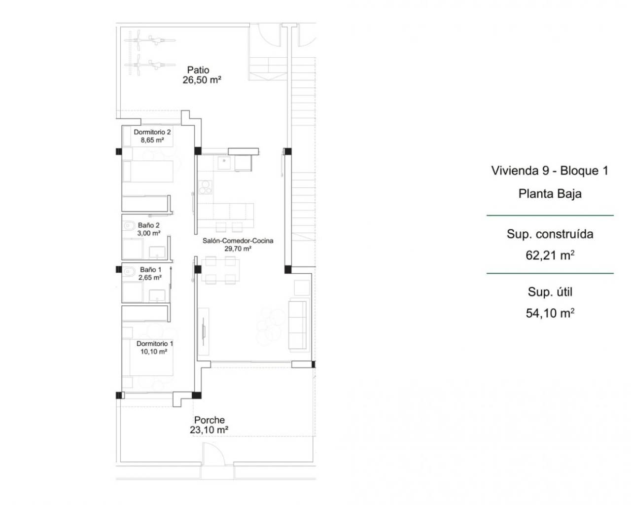 Nouvelle construction - Bungalow  / Townhouse - Orihuela Costa - Pau 26