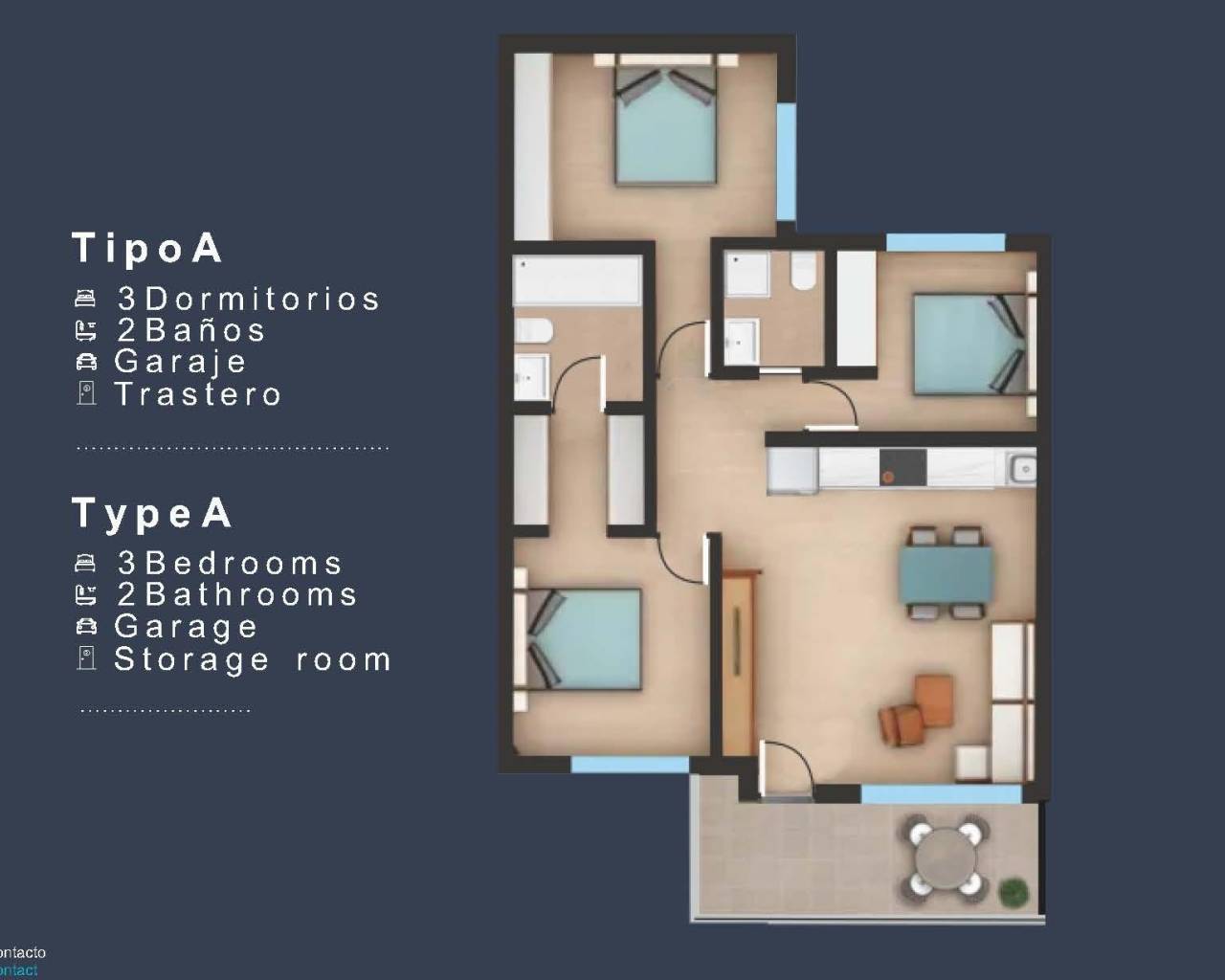 New Build - Rekkehus / Bungalow - San Pedro del Pinatar - Los Pinos