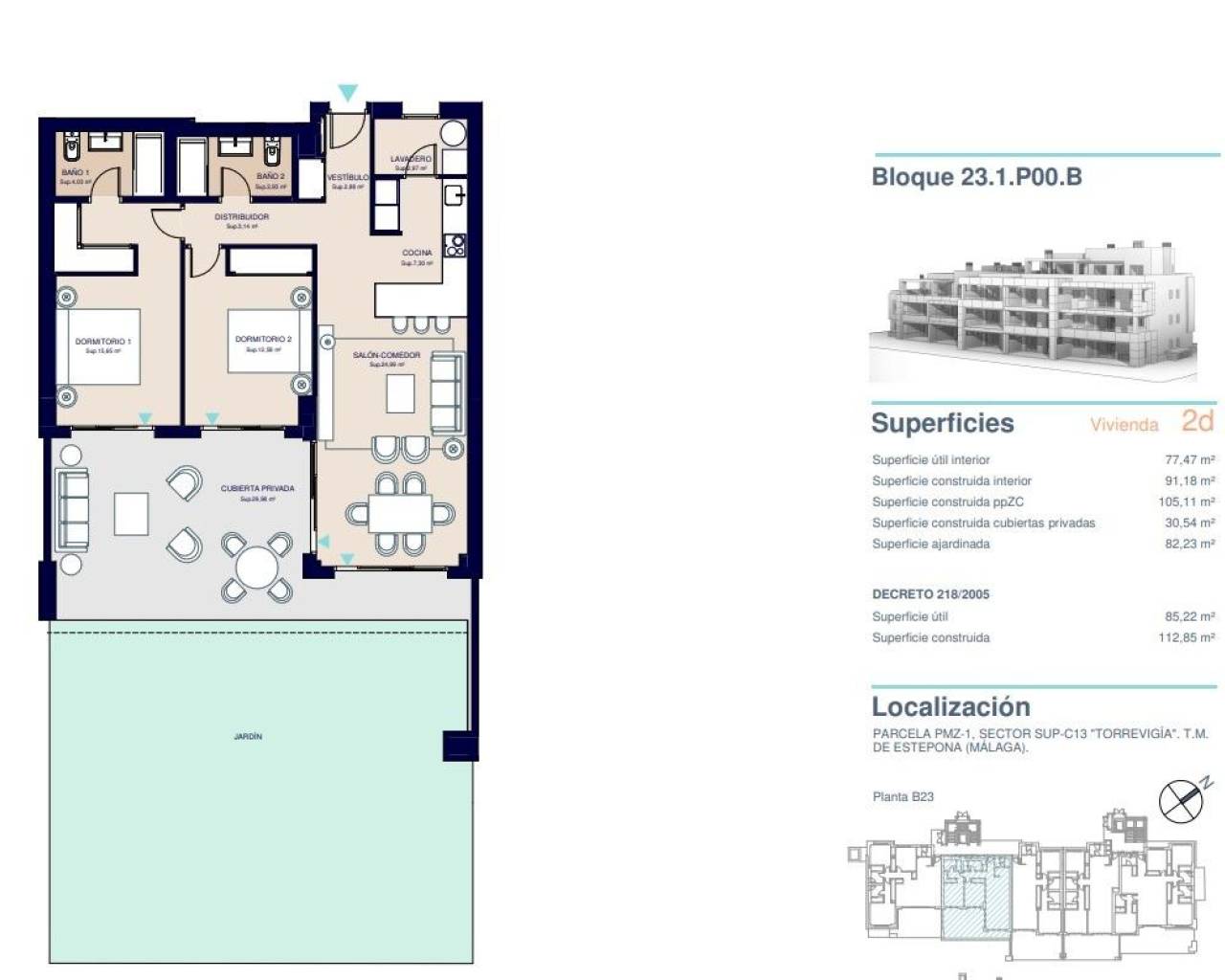 Nouvelle construction - Ground floor apartment - Estepona - Parque Selwo