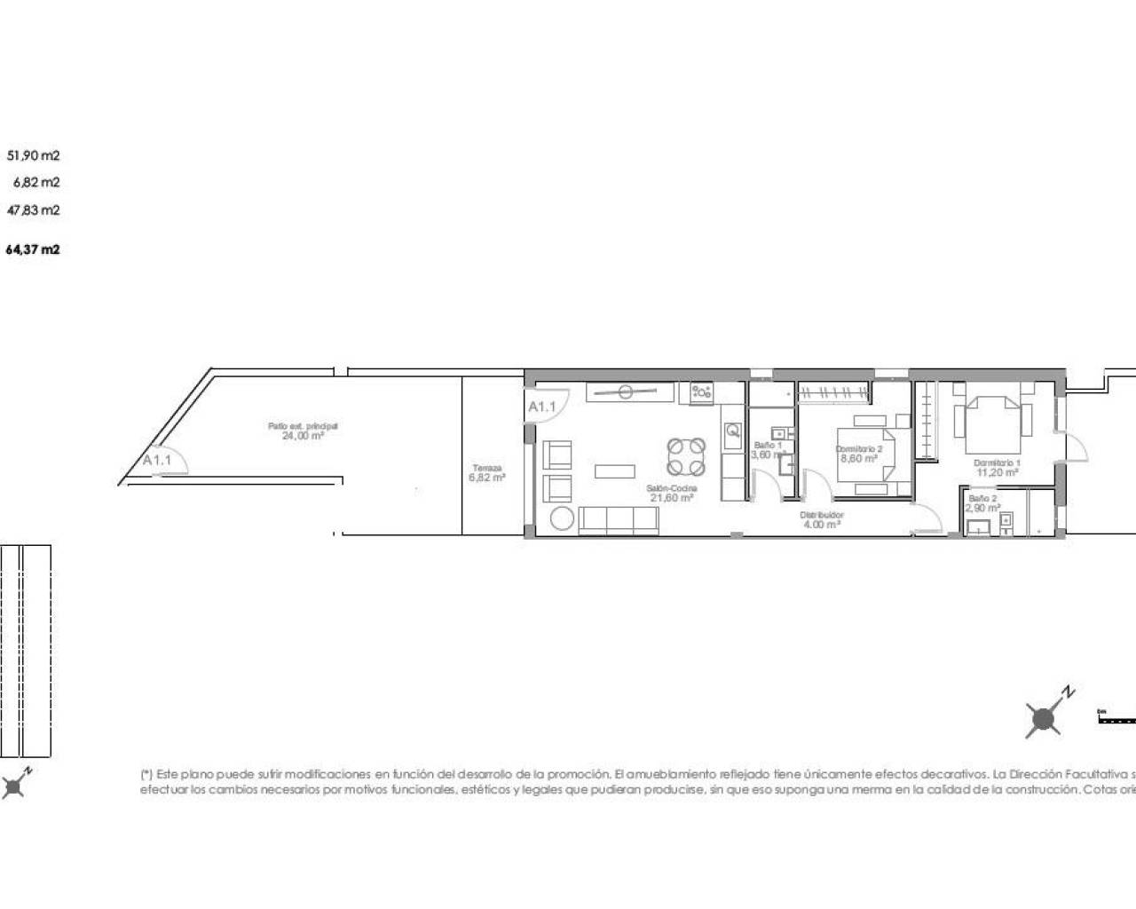 New Build - Ground Floor Bungalow - Puerto de Mazarron - Playa Negra