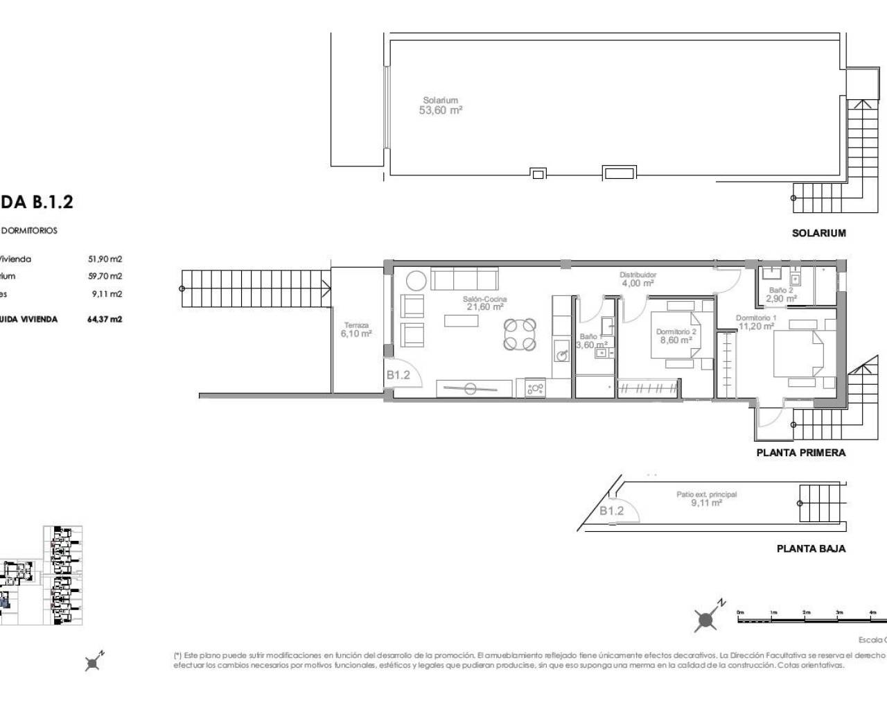 New Build - Top Floor Bungalow - Puerto de Mazarron - Playa Negra