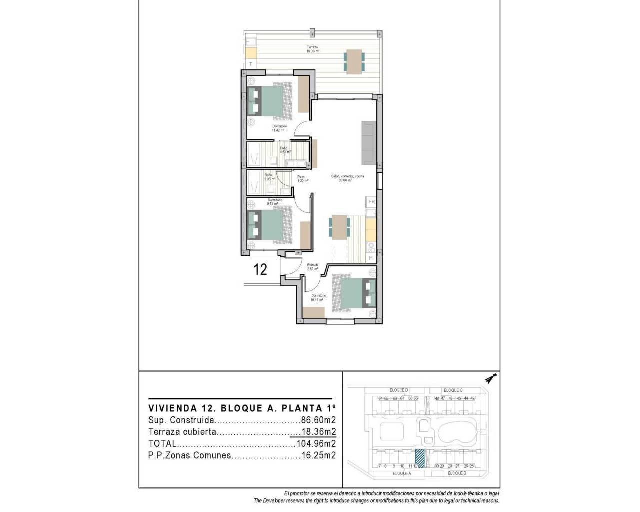 Nueva construcción  - Apartamentos - Torre Pacheco - San Cayetano