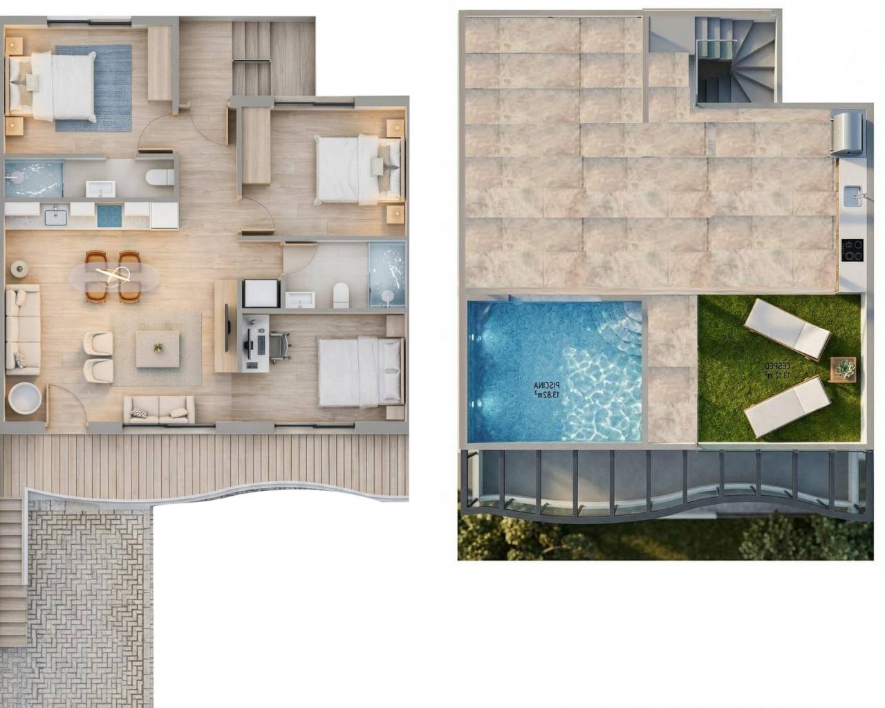 Nueva construcción  - Adosado / Bungalow - Pilar de La Horadada - parques de Andromeda