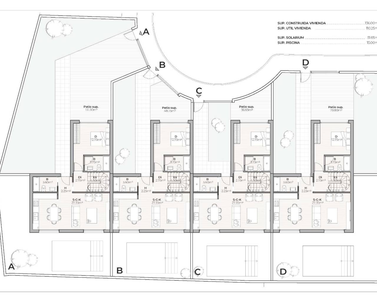 Nueva construcción  - Villas - Mazarron - Country Club