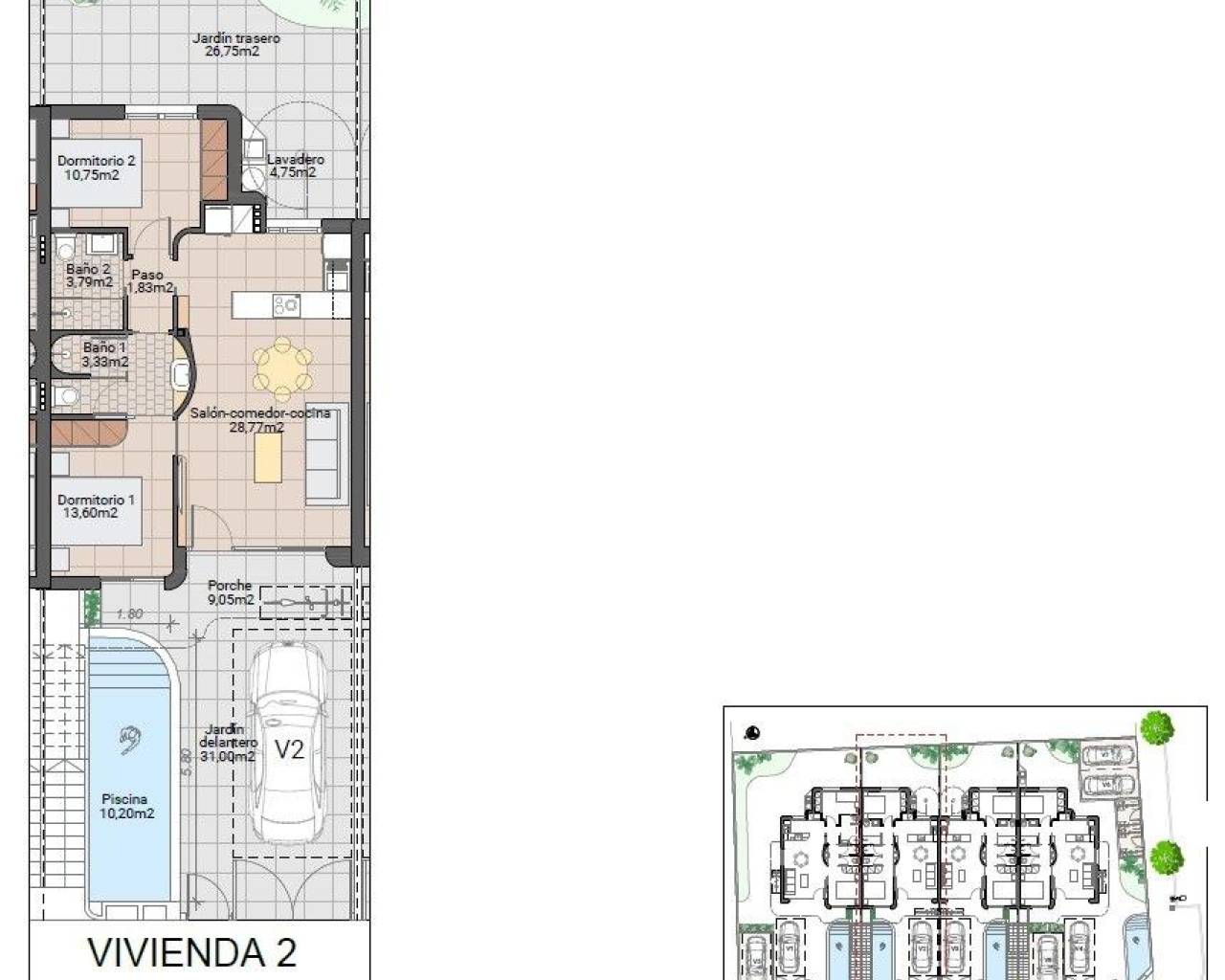 New Build - Bungalow  / Townhouse - Pilar de La Horadada - pueblo