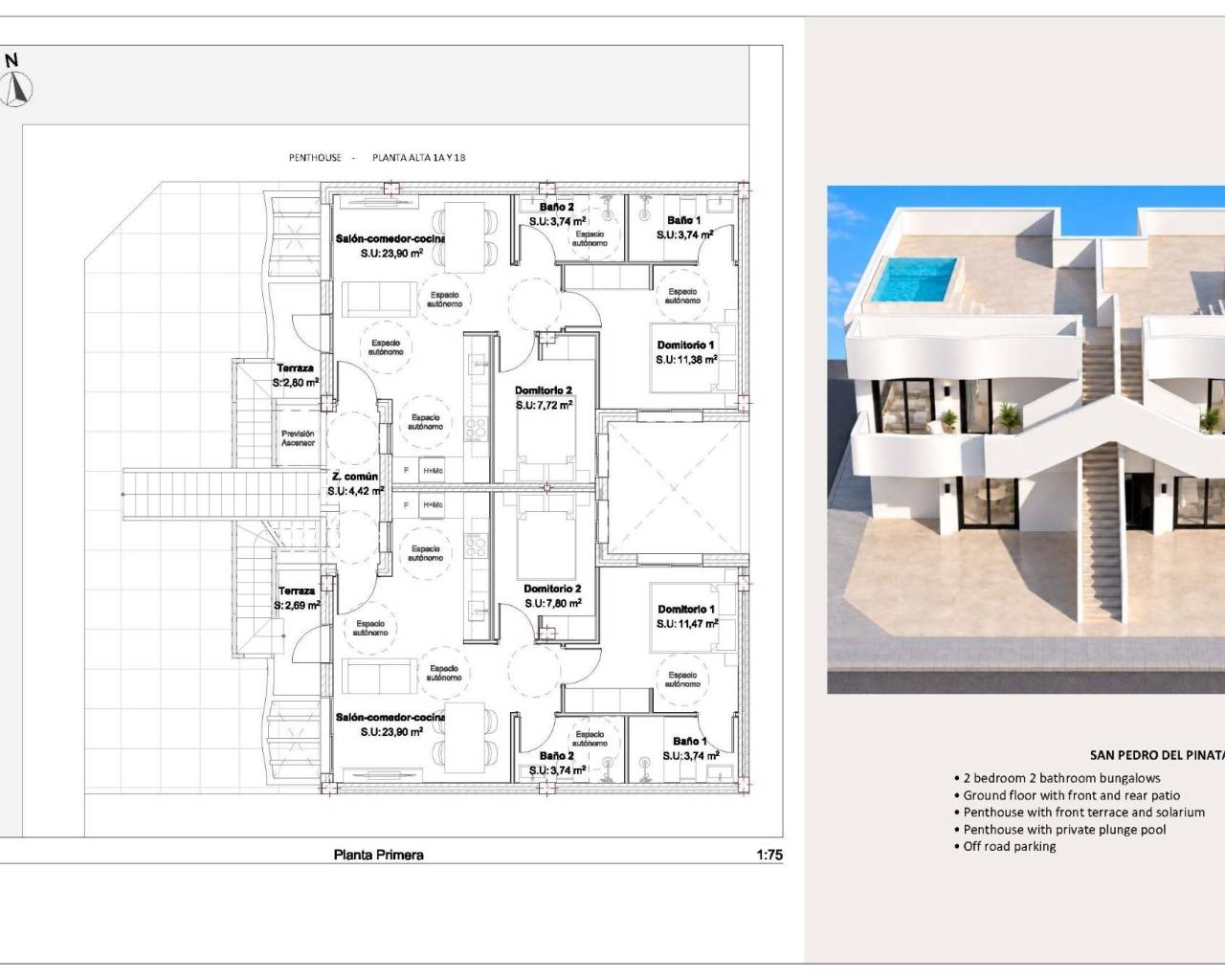 Nouvelle construction - Bungalow  / Townhouse - San Pedro del Pinatar - Los Peñascos