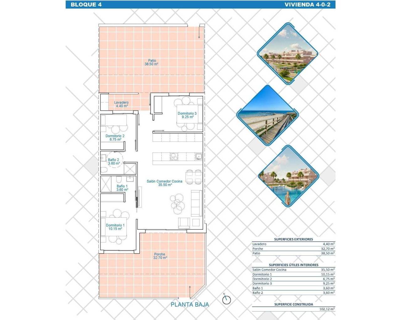 Nueva construcción  - Apartamentos - Pilar de La Horadada - Lo Monte