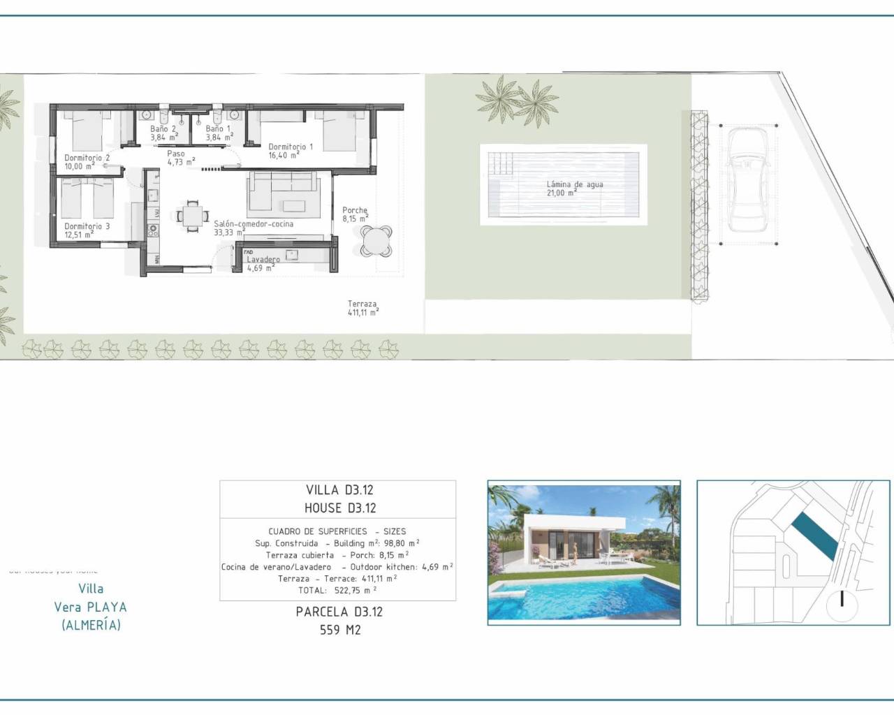 Nueva construcción  - Villas - Vera - Pueblo Salinas