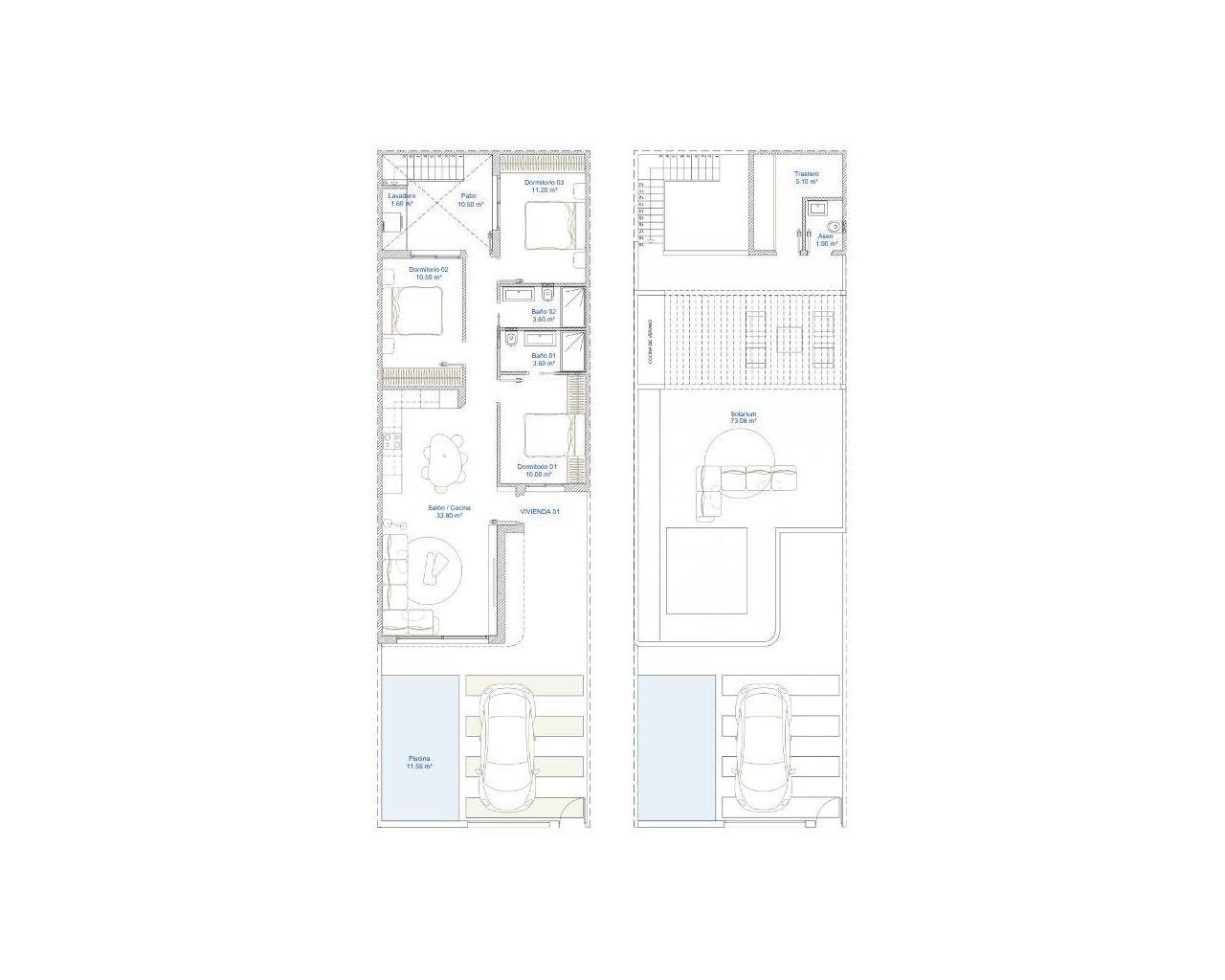 Nueva construcción  - Adosado / Bungalow - San Pedro del Pinatar - Pueblo